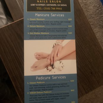 Megan's Nails Salon - Price menu - Nail Salons Near Me - Hayward, California