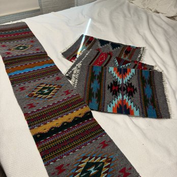 Oaxaca Zapotec House - Placemats and table runner - Rugs Near Me - Albuquerque, New Mexico Oaxaca Zapotec House - Placemats and table runner - Rugs Near Me - Albuquerque, New Mexico
