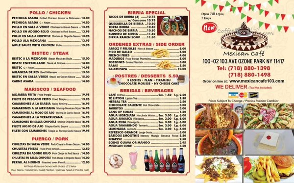 Menu photo 8 Mexican Cafe Ozone Park, NY