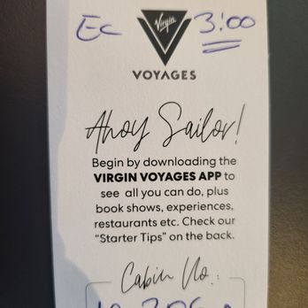 Virgin Voyages - Welcome key - Boat Tours Near Me