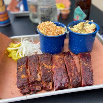Sweet Cheeks Q - 1/2 Slab Pork Ribs, Mac N ' Cheese, and Cita 's Broccoli Cheese Casserole - Southern Near Me - Boston, Massachusetts Sweet Cheeks Q - 1/2 Slab Pork Ribs, Mac N ' Cheese, and Cita 's Broccoli Cheese Casserole - Southern Near Me - Boston, Massachusetts