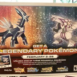 Gamestop - Get Dialga and Palkia in your Pokémon Sun, Moon, Ultra Sun, and Ultra Moon games from 02/02/2018 to 02/28/2018.