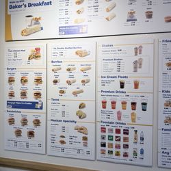 Baker's Drive-Thru - Menu huge