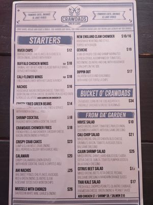 Menu photo 5 Crawdads on the Lake Folsom, CA Menu photo 5 Crawdads on the Lake Folsom, CA
