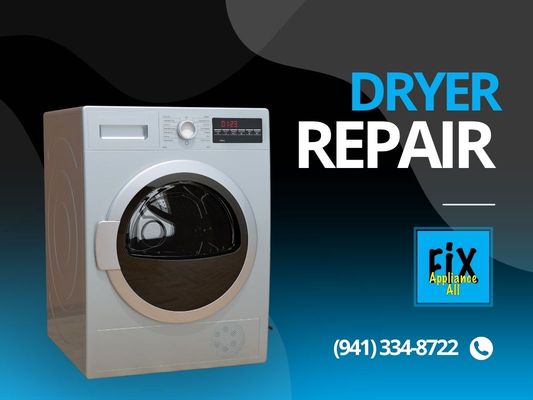 Dryer repair - A dryer that won’t heat, takes too long, or shuts off mid-cycle can mess up your whole routine. At All Appliance Fix LLC, we repair electric and gas dryers of all major brands. Whether it’s a worn-out heating element, broken drum belt, or a sensor issue, we’ll find the cause and fix it properly.
Our technician will come out, inspect your dryer, and explain what’s wrong in clear terms. The service call and diagnosis costs $79, but if you choose to do the repair, the diagnosis is free. Every repair includes a one-year warranty, and we only use genuine parts to make sure your dryer keeps running.
We serve Sarasota and nearby areas and focus on repairs that last. You’re also backed by our 100% satisfaction guarantee—because you shouldn’t have to deal with the same issue twice. If your dryer’s not working right, reach out, and we’ll take care of it. Dryer repair - A dryer that won’t heat, takes too long, or shuts off mid-cycle can mess up your whole routine. At All Appliance Fix LLC, we repair electric and gas dryers of all major brands. Whether it’s a worn-out heating element, broken drum belt, or a sensor issue, we’ll find the cause and fix it properly.
Our technician will come out, inspect your dryer, and explain what’s wrong in clear terms. The service call and diagnosis costs $79, but if you choose to do the repair, the diagnosis is free. Every repair includes a one-year warranty, and we only use genuine parts to make sure your dryer keeps running.
We serve Sarasota and nearby areas and focus on repairs that last. You’re also backed by our 100% satisfaction guarantee—because you shouldn’t have to deal with the same issue twice. If your dryer’s not working right, reach out, and we’ll take care of it.