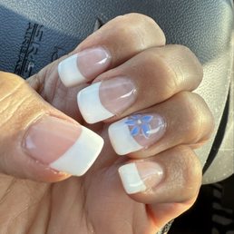 White tips with Bebe. White tips with Bebe.