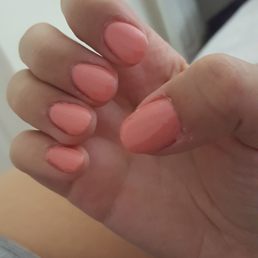Poor quality acrylics, the man who did them seemed rushed to get me in and out