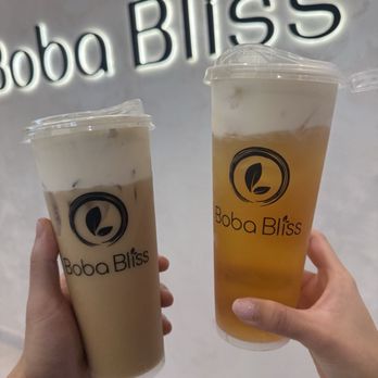 Boba Bliss - Cheese cream black tea and cheese cream jasmine tea - Bubble Tea Near Me - San Jose, California Boba Bliss - Cheese cream black tea and cheese cream jasmine tea - Bubble Tea Near Me - San Jose, California