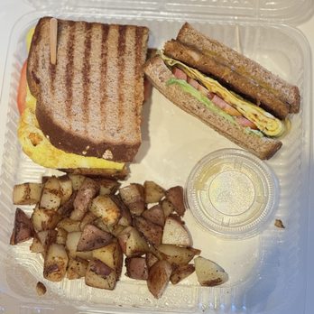 Sunny Side Up Doughnuts - California Breakfast Sandwich with homemade potatoes - Donuts Near Me - Laguna Niguel, California