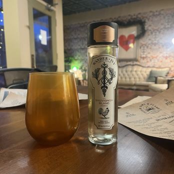 Flour Girl and Flame - Sauvignon Blanc in a gorgeous glass bottle - Pizza Near Me - West Allis, Wisconsin
