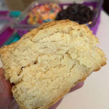 Hell Yeah Gluten Free - center vegan biscuit - so flaky and buttery - Donuts Near Me - Atlanta, Georgia