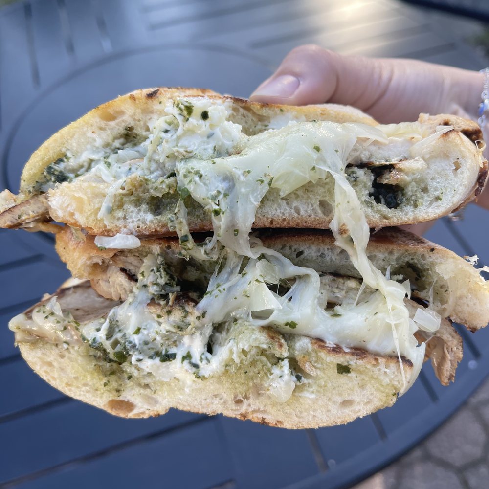 Pantano's Deli Plainview - Carlo panini - includes provolone cheese, grilled chicken and pesto mayonnaise. - Italian Near Me - Plainview, New York Pantano's Deli Plainview - Carlo panini - includes provolone cheese, grilled chicken and pesto mayonnaise. - Italian Near Me - Plainview, New York