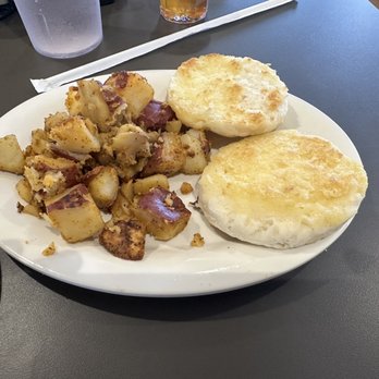 Eggs Up Grill - Cajun Seasoned Home fries w open face biscuit - Breakfast & Brunch Near Me - Meridian, Mississippi Eggs Up Grill - Cajun Seasoned Home fries w open face biscuit - Breakfast & Brunch Near Me - Meridian, Mississippi