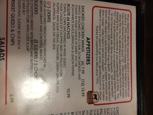 Menu photo 3 Albert G's BBQ Tulsa, OK