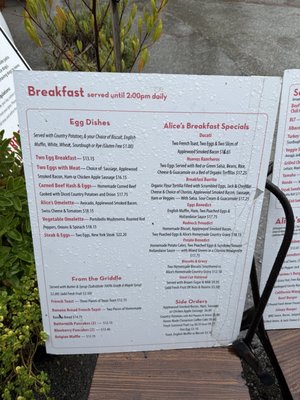 Menu photo 7 Alice's Restaurant Woodside, CA