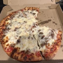 Meatball pizza
