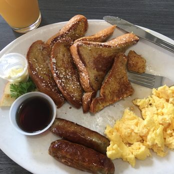 Hot Off The Griddle - French toast eggs sausage and syrup. Delicious. Great server. Recommend - Breakfast & Brunch Near Me - Orangevale, California