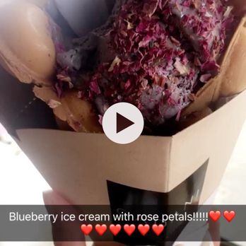 Gadani - Blueberry ice cream with rose petal topping - Coffee & Tea Near Me - Berkeley, California