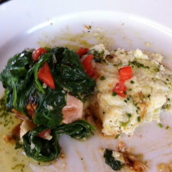 Basil's Restaurant & Tapas Bar - Grilled salmon and jalapeno grits - Mediterranean Near Me - Atlanta, Georgia Basil's Restaurant & Tapas Bar - Grilled salmon and jalapeno grits - Mediterranean Near Me - Atlanta, Georgia