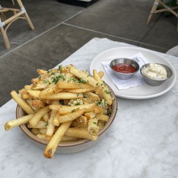 The Henry - Parmesan Truffle Fries with side of aioli and ketchup - Coffee & Tea Near Me - Coronado, California