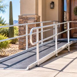 Power Mobility & Lifts - A residential accessibility ramp can provide an alternative to navigating steps at a home entrance...