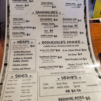 Boonedocks Tusk & Tavern - Menu 2 - New American Near Me - Union, Kentucky Boonedocks Tusk & Tavern - Menu 2 - New American Near Me - Union, Kentucky