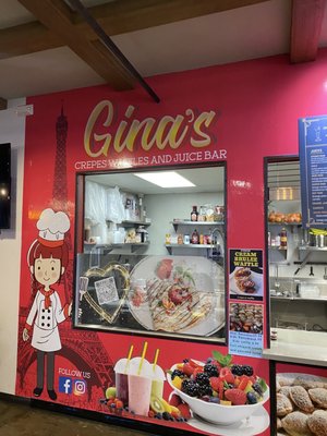 Photo of Gina’s Crepes & Waffles - Santa Ana, CA, US. Store front (more at IG @capricorncow)