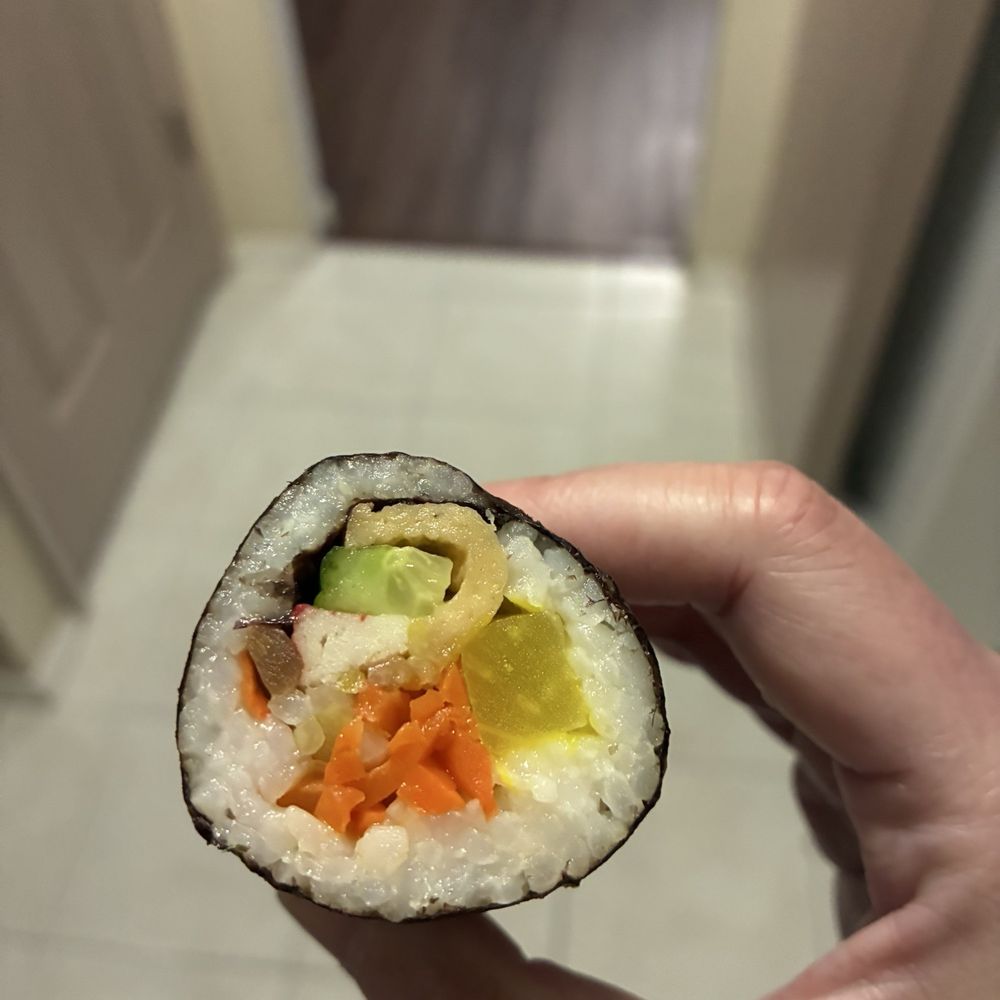 Inside of the kimbap Inside of the kimbap