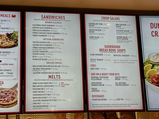 Menu photo 3 Boudin SF Sacramento, CA