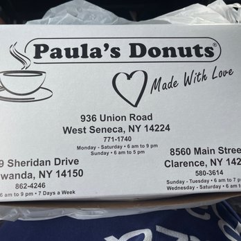 Paula's Donuts - Paula's Donuts. Clarence NY - Donuts Near Me - Buffalo, New York Paula's Donuts - Paula's Donuts. Clarence NY - Donuts Near Me - Buffalo, New York