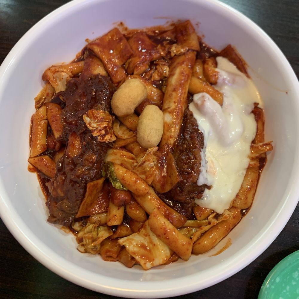 Luv Dduk - Teokbokki with add order of two beef ribs - Korean Near Me - Cerritos, California