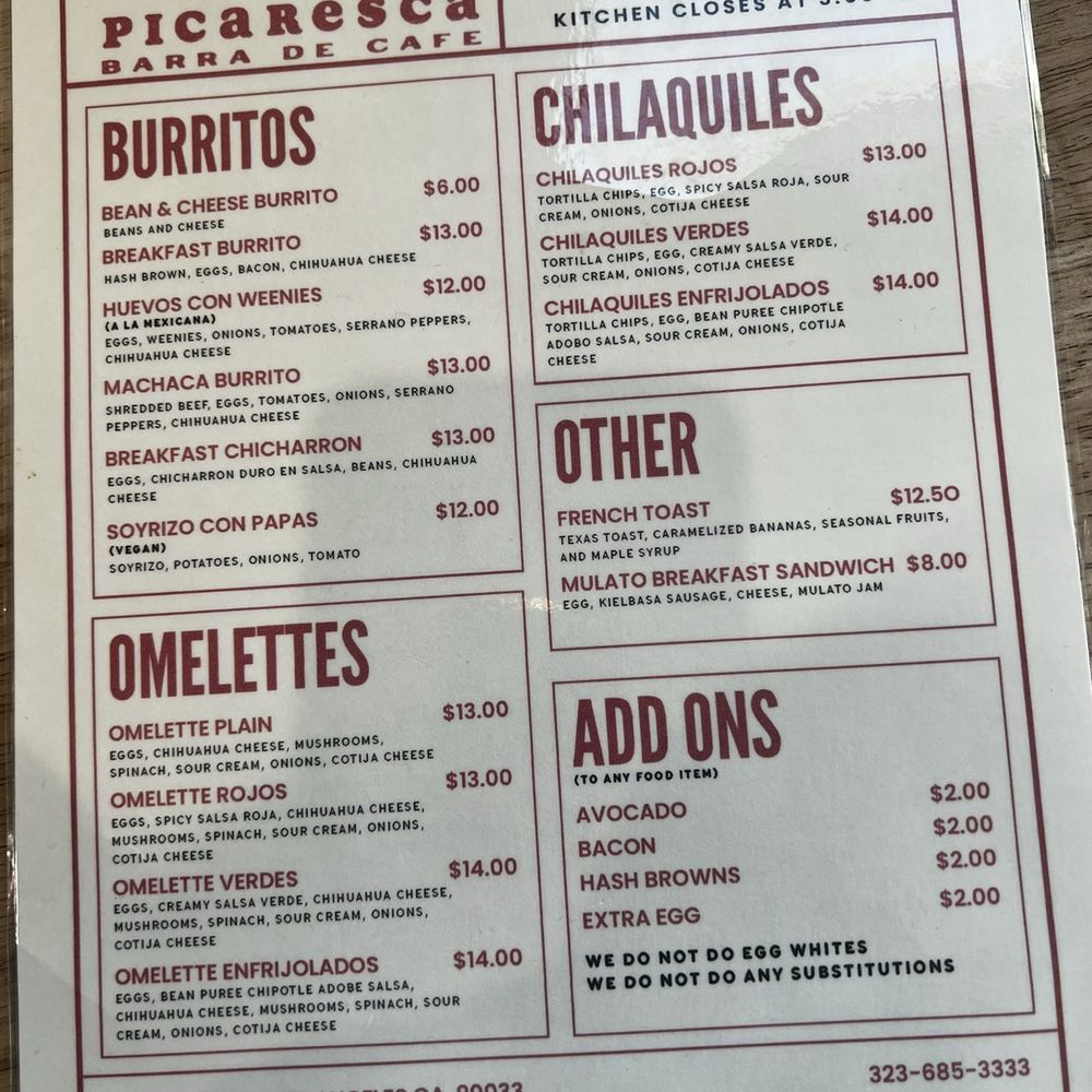 Picaresca Barra De Cafe - Good menu - Coffee & Tea Near Me - Los Angeles, California Picaresca Barra De Cafe - Good menu - Coffee & Tea Near Me - Los Angeles, California