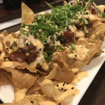 Hop DeVine - Poke nachos super yummy and crispy. - New American Near Me - Livermore, California Hop DeVine - Poke nachos super yummy and crispy. - New American Near Me - Livermore, California
