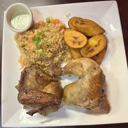 Las Caverns - Half Chicken, Fried Rice, Plantains