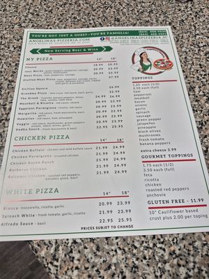 Menu photo 2 Angelina's Fountain Inn, SC