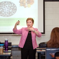 Free Speakers - Susan Neustrom, a free motivational speaker with FreeSpeakers.org, presents at Hinsdale South High School for support staff.
