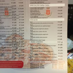 Focacceria del Duca - Pizza menu