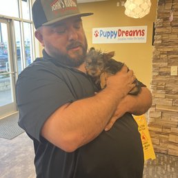 Me and my awesome new puppy for my wife.
