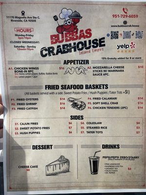 Menu photo 4 Bubbas Crab House Riverside, CA Menu photo 4 Bubbas Crab House Riverside, CA