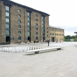 Large space with fountains
