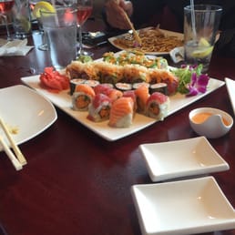 A medley of sushi rolls