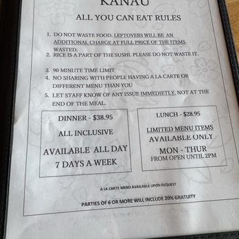 Kanau Sushi - Menu - Sushi Bars Near Me - Houston, Texas Kanau Sushi - Menu - Sushi Bars Near Me - Houston, Texas