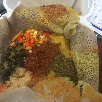Skyline Cafe - Veggie combo for one. (Take out) - Ethiopian Near Me - Falls Church, Virginia Skyline Cafe - Veggie combo for one. (Take out) - Ethiopian Near Me - Falls Church, Virginia