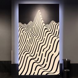 Equinox Hollywood - Cool artwork is integrated into the interior design.