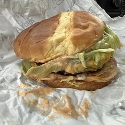 Arby's - I was really wanting to try the new hamburger at Arby's. Until I got there and....