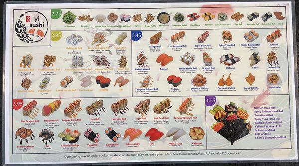 Menu photo 1 Yi sushi Vancouver, WA