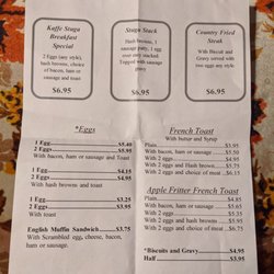 Kaffe Stuga - Breakfast menu