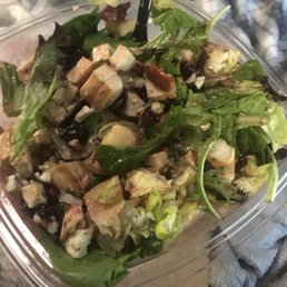 Chicken Apple Pecan Salad with pomegranate dressing; AMPLE chicken and accoutrements! Chicken Apple Pecan Salad with pomegranate dressing; AMPLE chicken and accoutrements!