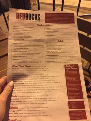 Menu photo 5 RedRocks Columbia Heights Washington, DC, DC