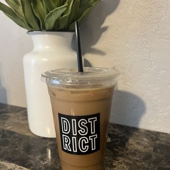 District Coffee - Iced Caramel Latte - Coffee & Tea Near Me - El Paso, Texas